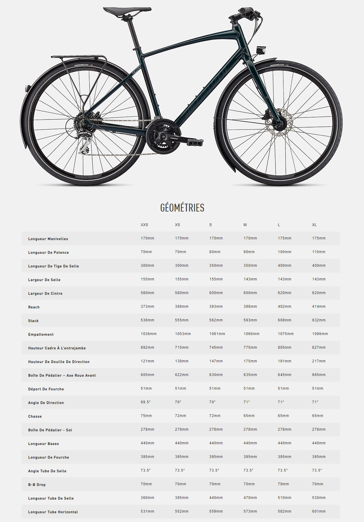 Vélo Fitness Sirrus 2.0 EQ Guide de taille